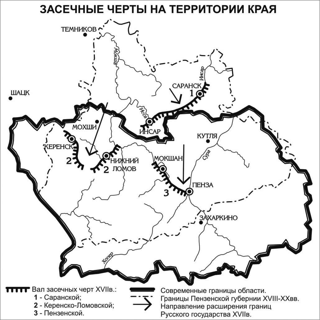 Засечное пензенская область карта