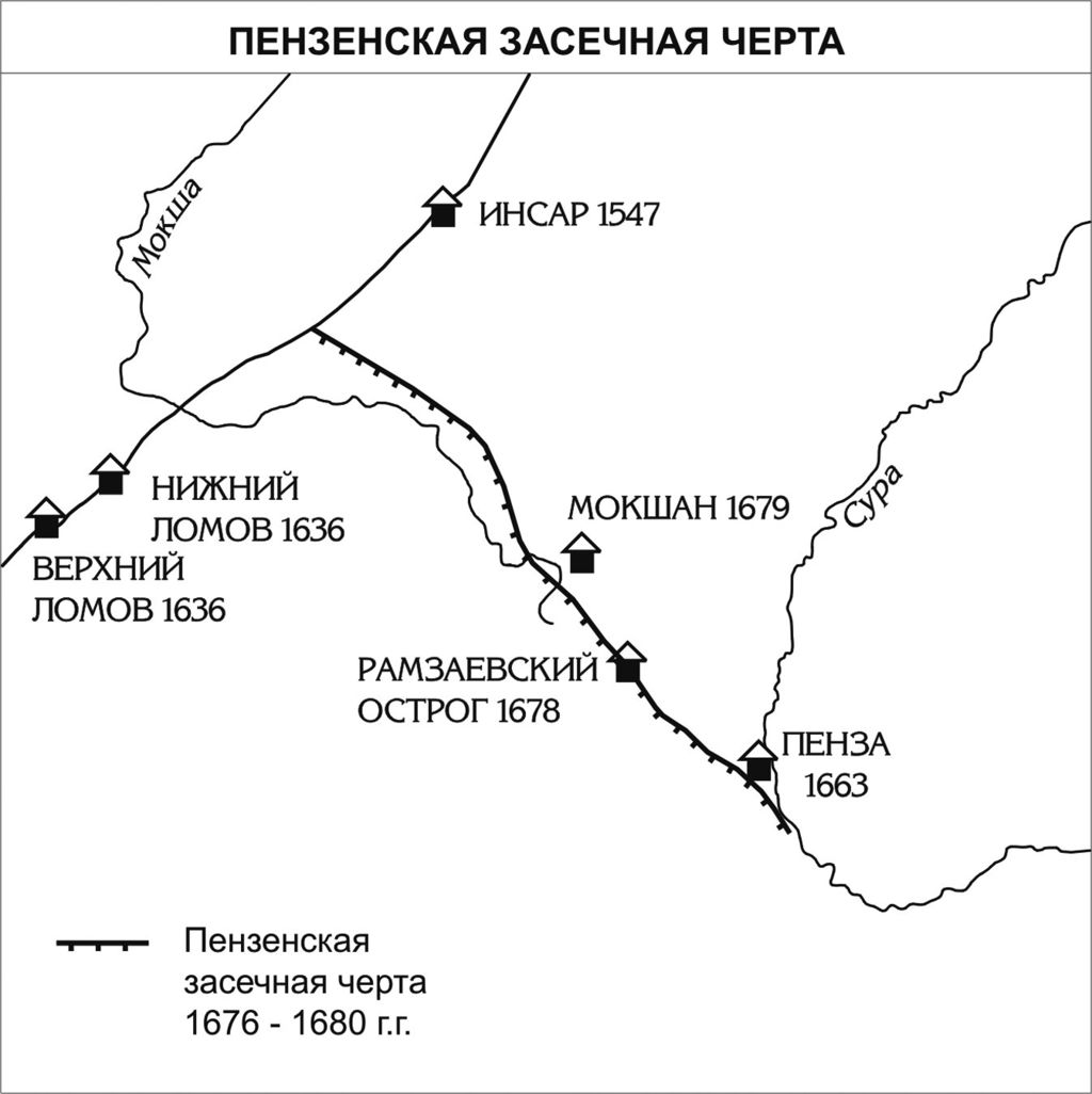 Засечная черта карта